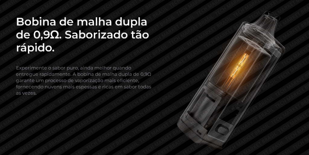 Bobina de malha dupla 0,9 ohm do Lost Mary MO20000 PRO 20000 puffs para vapor mais denso e sabor intenso