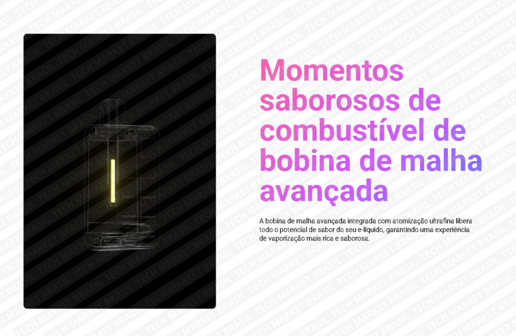 Bobina de malha do Pod Descartável Elf Bar Ew 9000, disponível na Tech Market Brasil