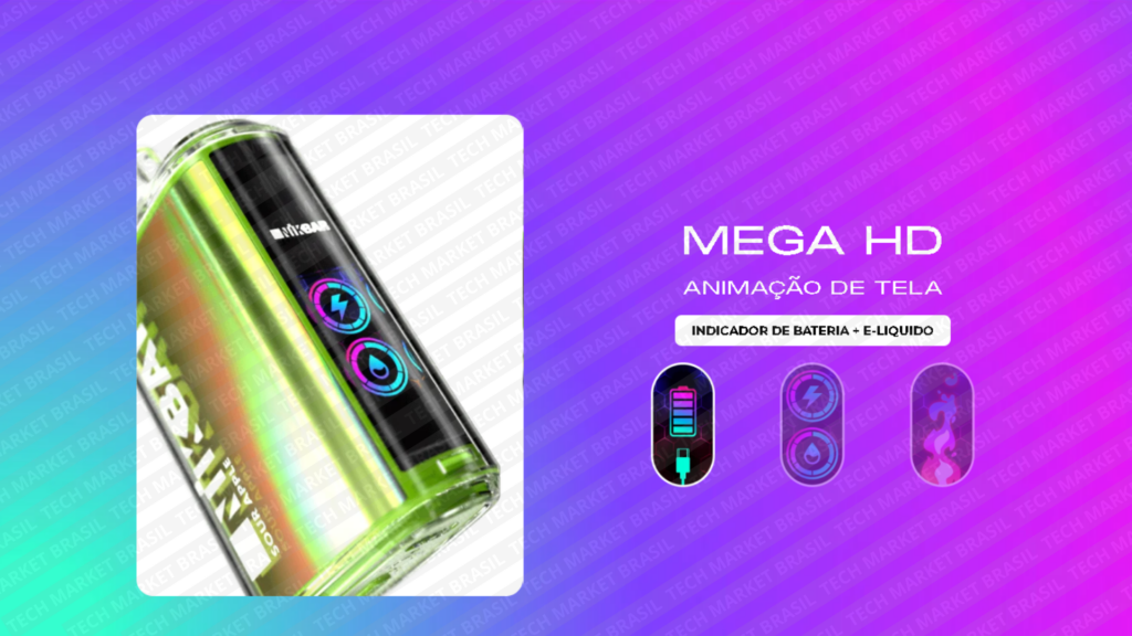 Visor do Pod Descartável NIKBAR 15000 Puffs na Tech