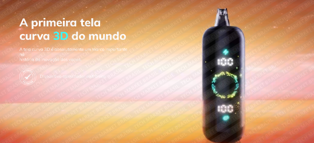 Tela curva do Pod Descartável Geek Bar Pulse X 25000 Puffs na Tech
