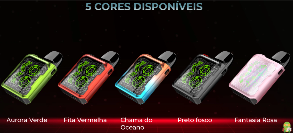 Cores do Pod System Uwell Caliburn Gk2