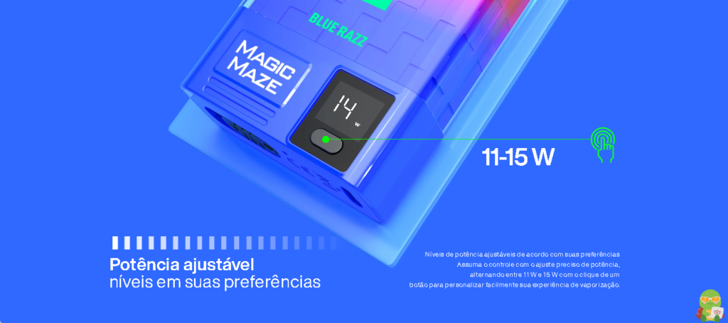 Potencia Ajustavel do Oxbar Magic Maze Pro