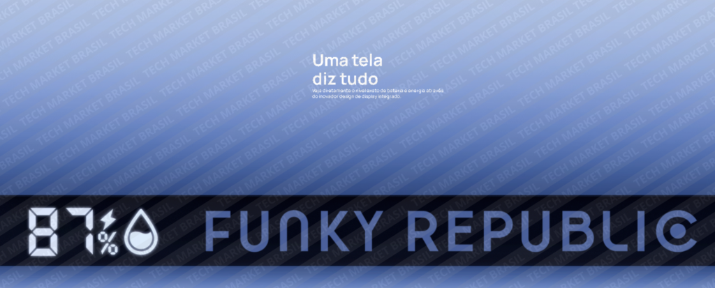 Tela inteligente do Pod Descartavél Elf Bar Funky Republic Ti7000 na Tech