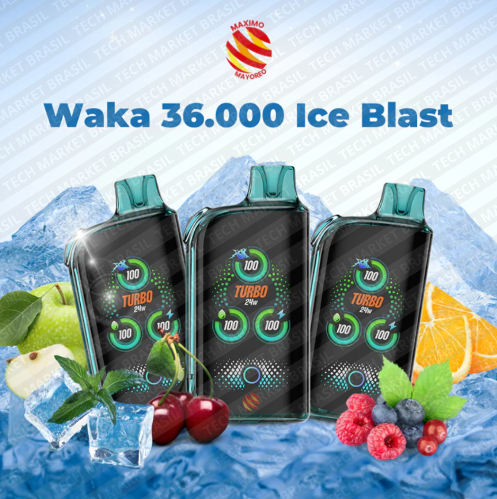 Banner do Pod Descartavél WAKA 36k Ice Blast – 36000 Puffs