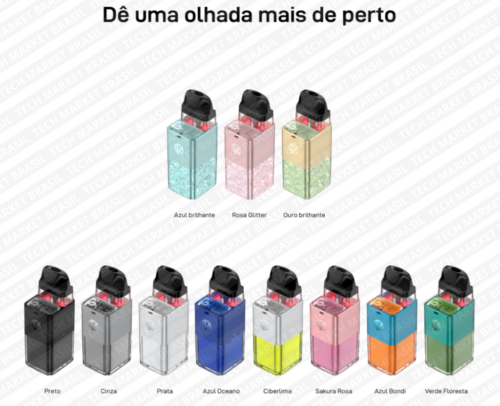 Cores do Vaporesso XROS Cube – Pod System na Tech
