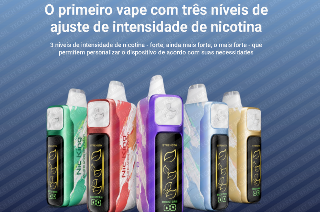 Regulagem de Potencia de nicotina do Pod Descartável ELFBAR Nic King 40k - 40000 puffs na Tech Market Brasil