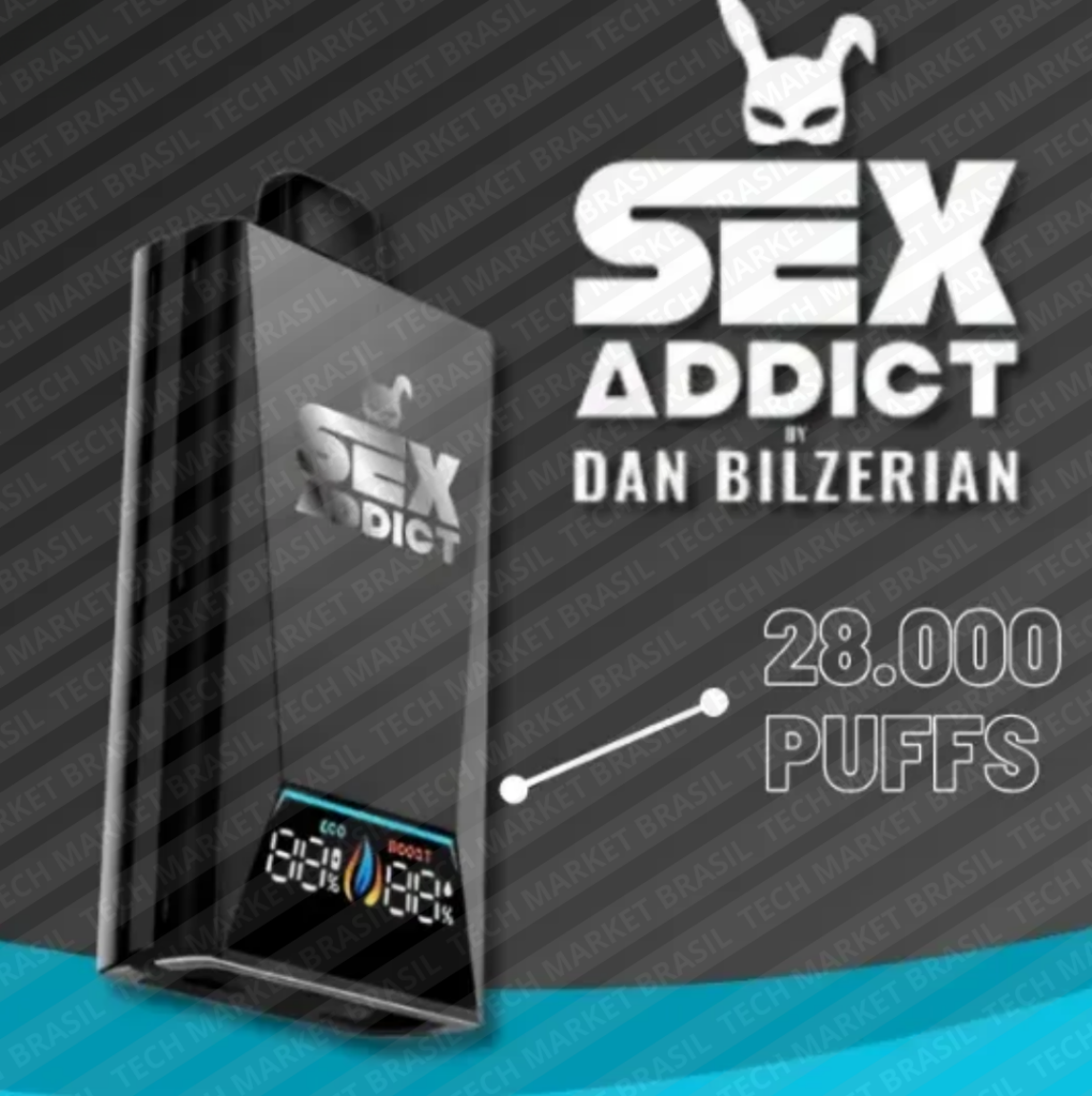 Banner do Pod Descartável Sex Addict s280 28000 Puffs na Tech Market Brasil