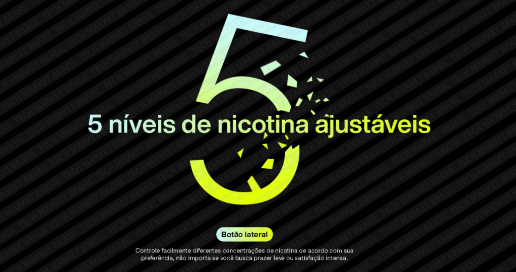 Ajuste de nicotina do Pod Descartável OXBAR G Turbo - 36000 puffs na Tech Market Brasil