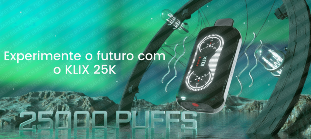 Banner do Pod Descartável Klix 25k - 25000 Puffs na Tech Market Brasil