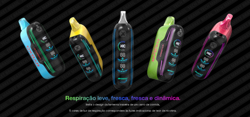 Luzes do Pod Descartável OXBAR G Turbo - 36000 puffs na Tech Market Brasil