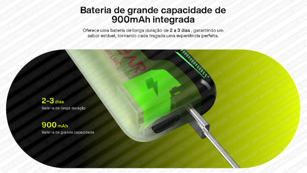 Bateria do Pod Descartável OXBAR G Turbo - 36000 puffs na Tech Market Brasil