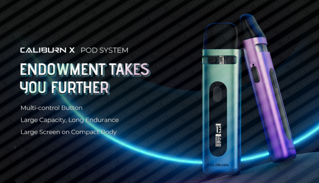 Banner do Pod System Uwell CALIBURN X na Tech Market Brasil