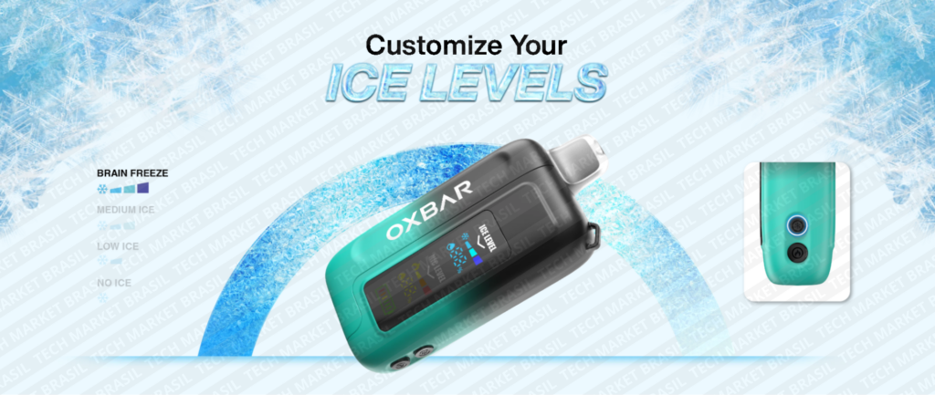 Controle de ICE do Pod Descartável Oxbar ICE NIC Control - 35000 Puffs na Tech Market Brasil