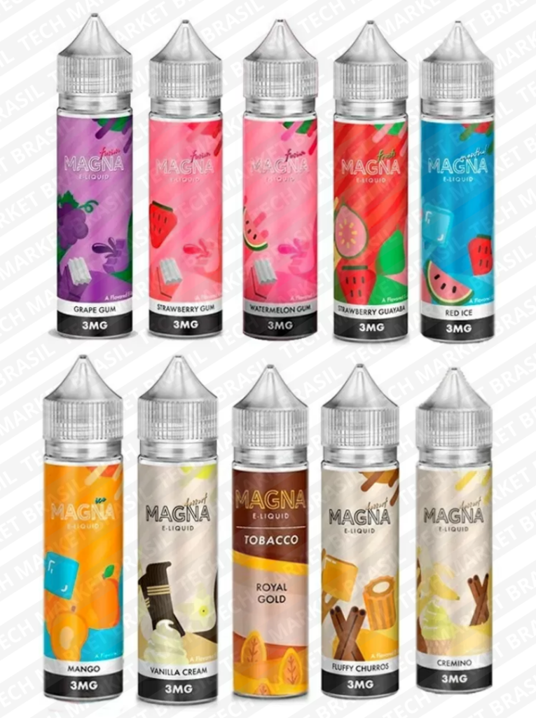 Sabores do E-liquido Magna Freebase na Tech Market Brasil