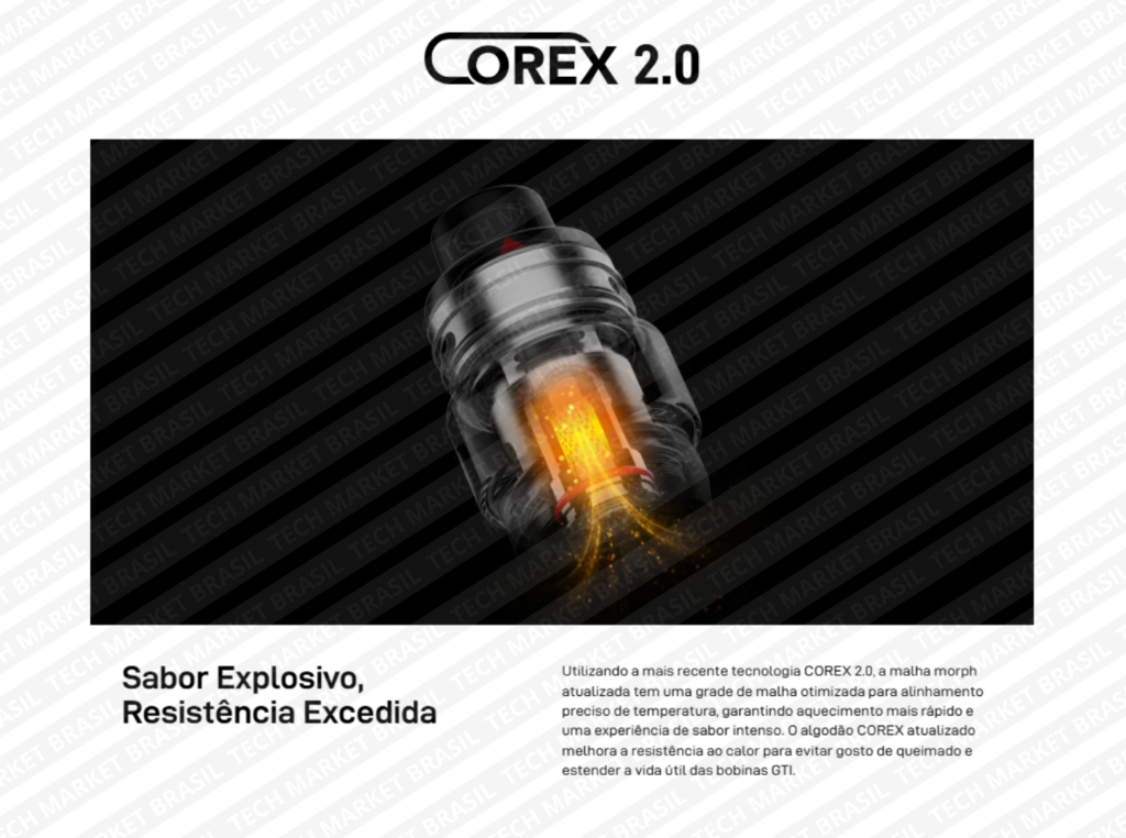 Tecnologia COREX do Vaporizador Vaporesso GEN SE na Tech Market Brasil