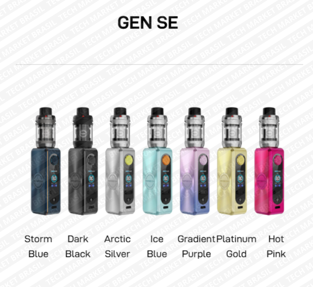 Cores disponiveis do Vaporizador Vaporesso GEN SE na Tech Market Brasil