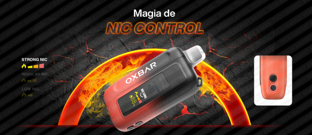 Controle de NIC do Pod Descartável Oxbar ICE NIC Control - 35000 Puffs na Tech Market Brasil