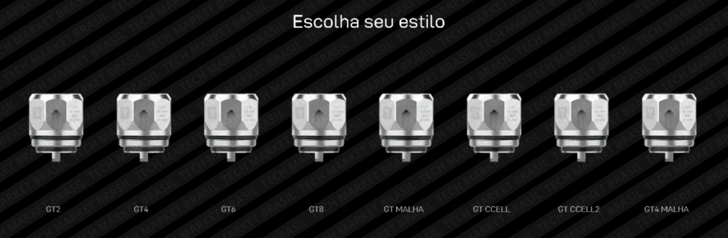 Variedade da Coil GT Cores Vaporesso na Tech Market Brasil
