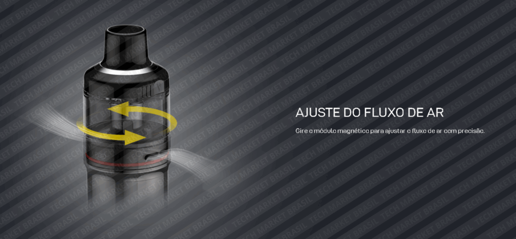 Fluxo de ar do Cartucho GTX 26/22 Vaporesso na Tech Market Brasil