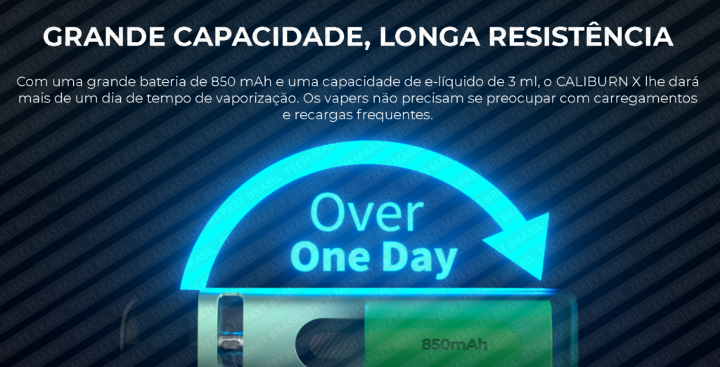 Bateria do Pod System Uwell CALIBURN X na Tech Market Brasil