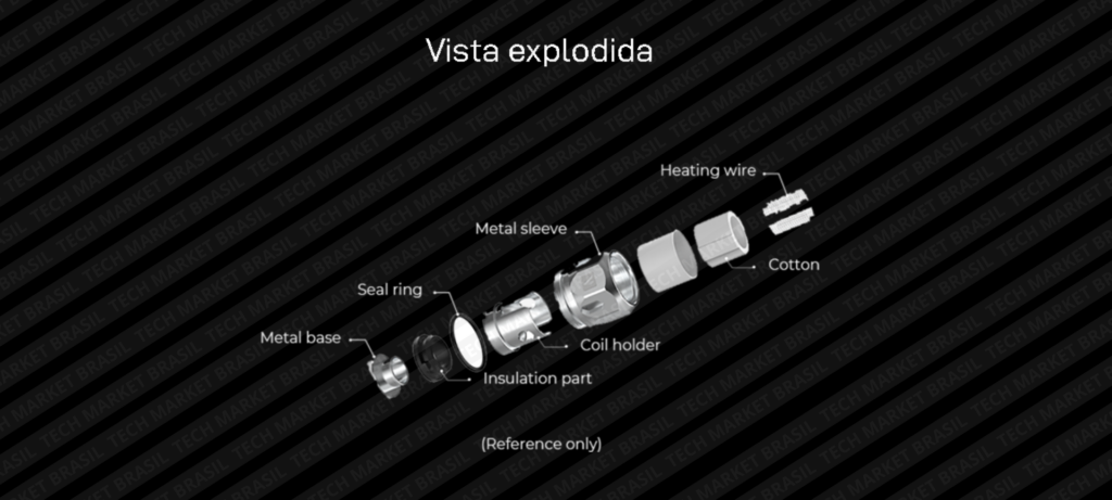 Vista Expandida da Coil GT Cores Vaporesso na Tech Market Brasil