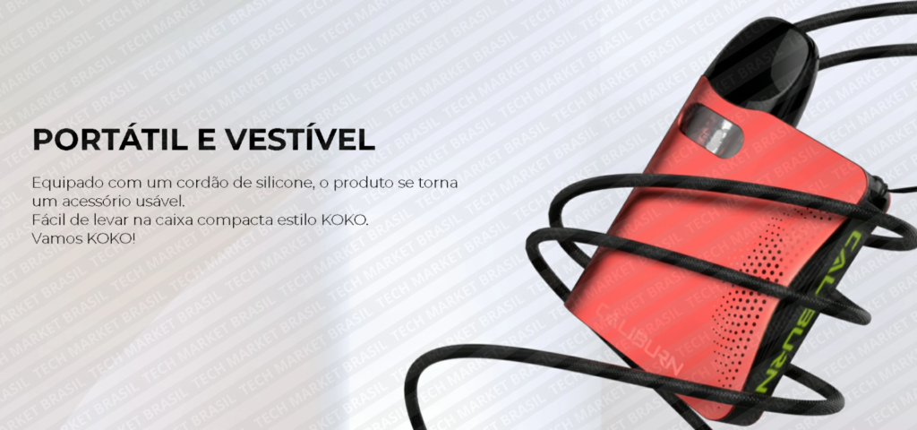 Cordão de silicone do Pod System Uwell CALIBURN AK3 na Tech Market Brasil