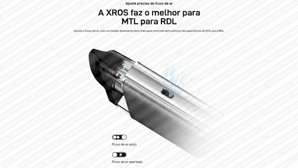 Modos de vaporização do Pod System Vaporesso Xros 5 Tech Market Brasil