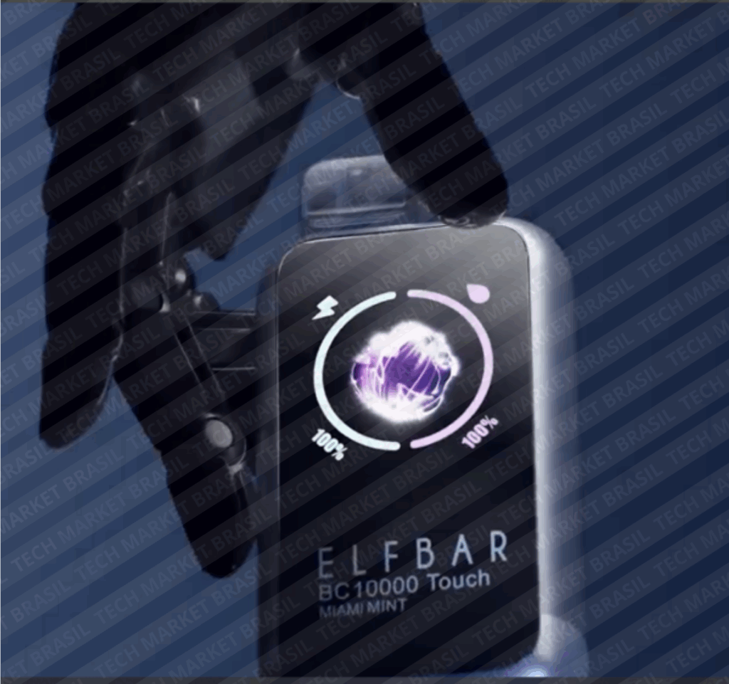 Tela do Pod Descartável Elf Bar BC10000 Touch na Tech Market Brasil