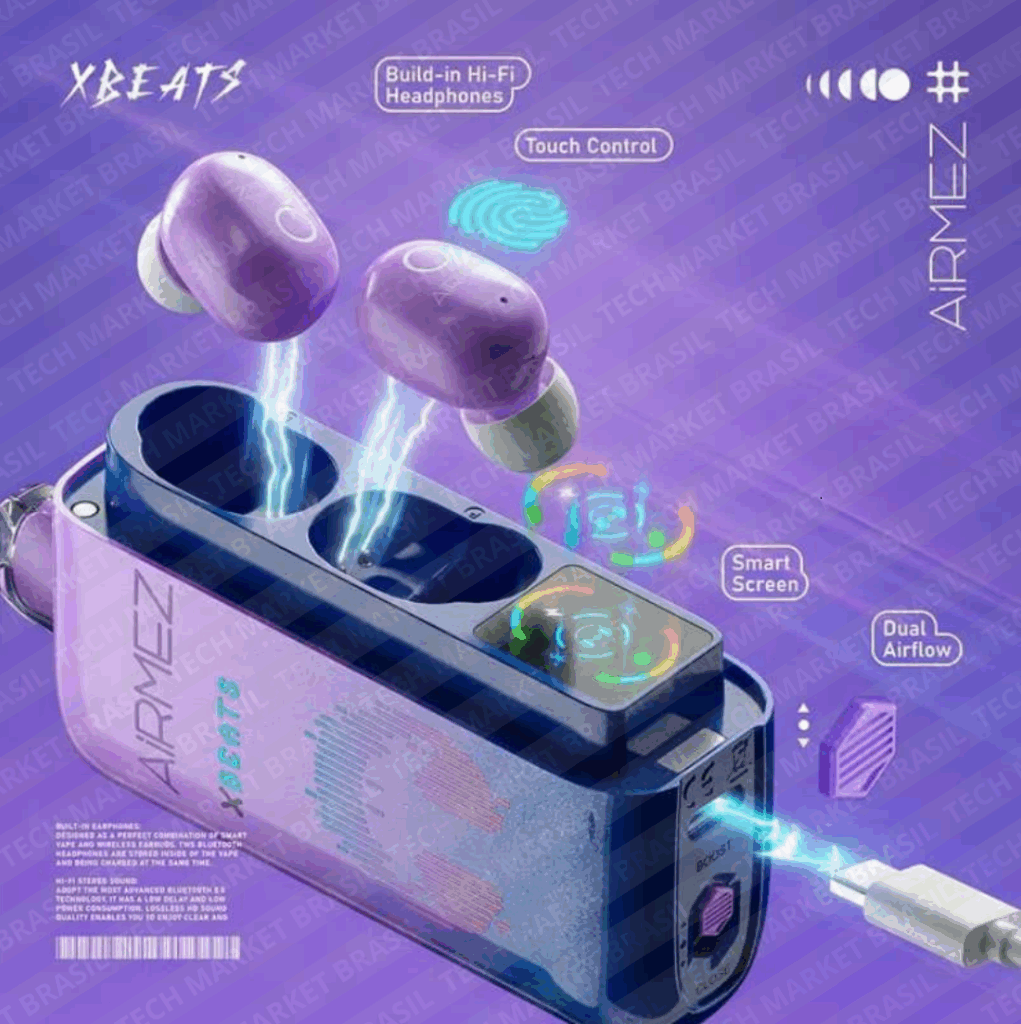 AD do Pod Descartavél Xbeats 40k AiRMEZ na Tech Market Brasil