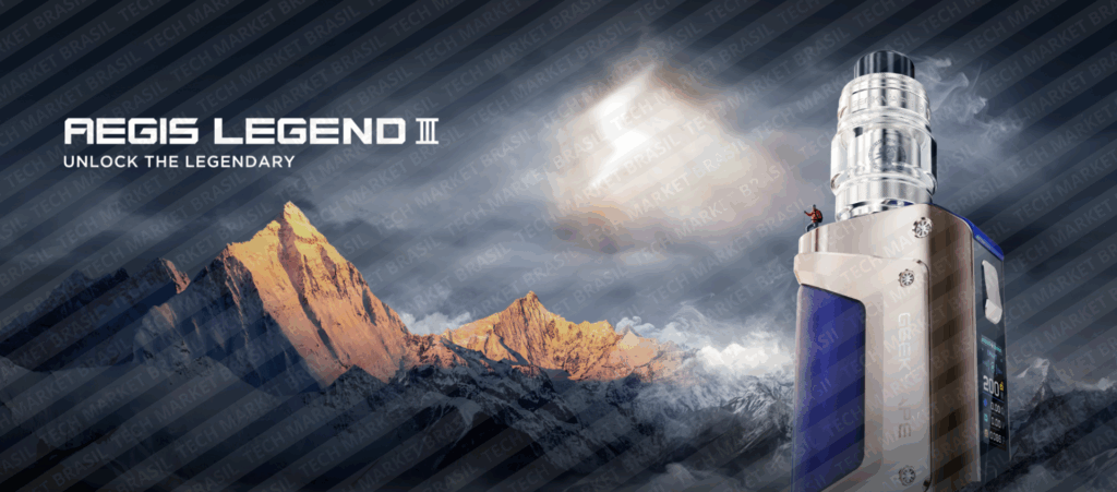 Banner Vaporizador Geek Vape Aegis Legend 3 na Tech Market Brasil