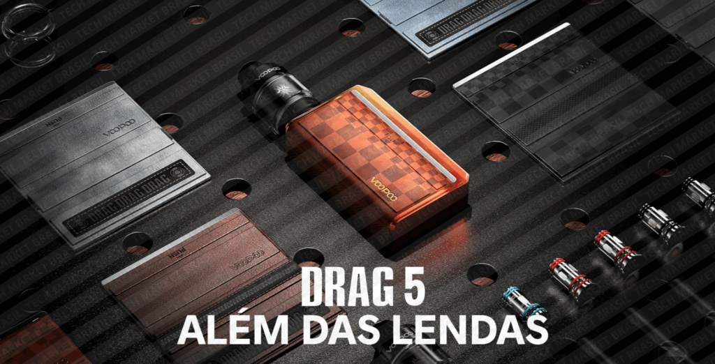Banner do Vaper Voopoo Drag 5 na Tech Market Brasil