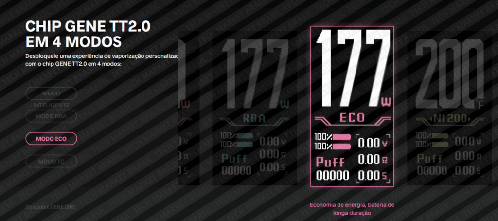 Chip Gene TT2 do Vaper Voopoo Drag 5 na Tech Market Brasil