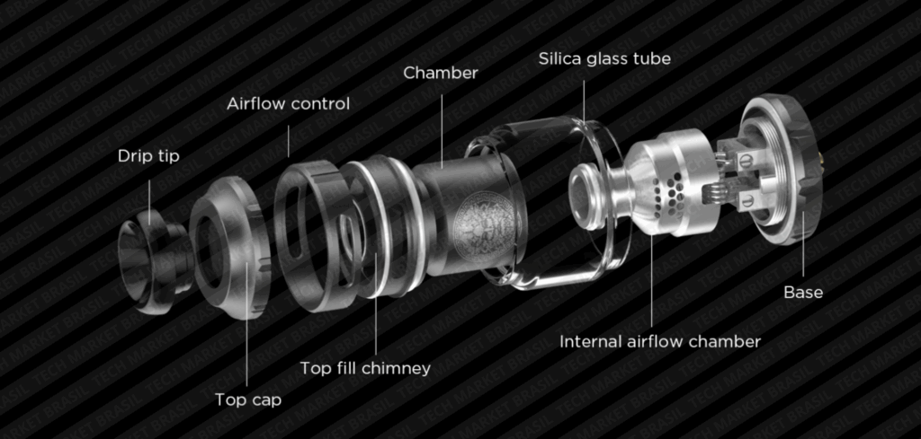 Construção do atomizador Geek Vape Zeus X RTA na Tech Market Brasil