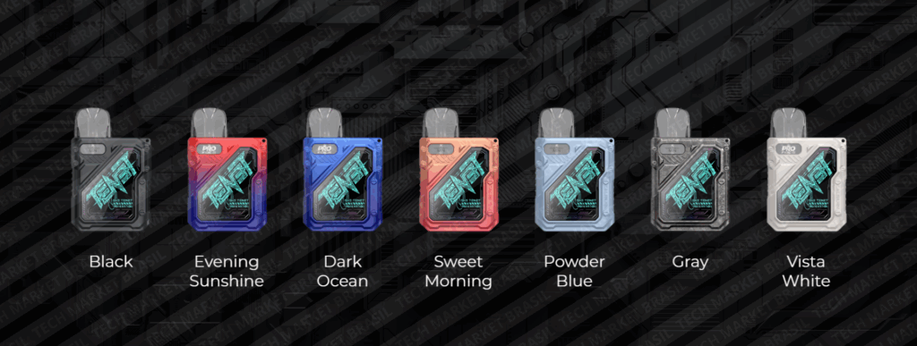 Cores do Pod System Uwell Caliburn GK3 Tenet na Tech Market Brasil