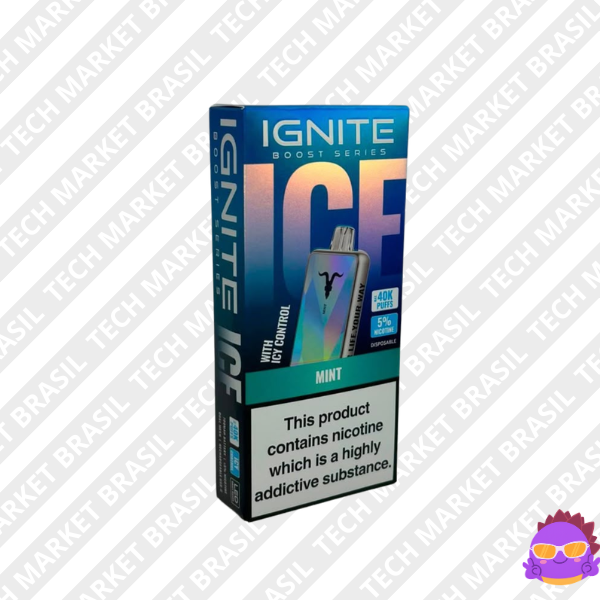 Caixa do Pod Descartável Ignite V400 Slim ICE na Tech Market Brasil