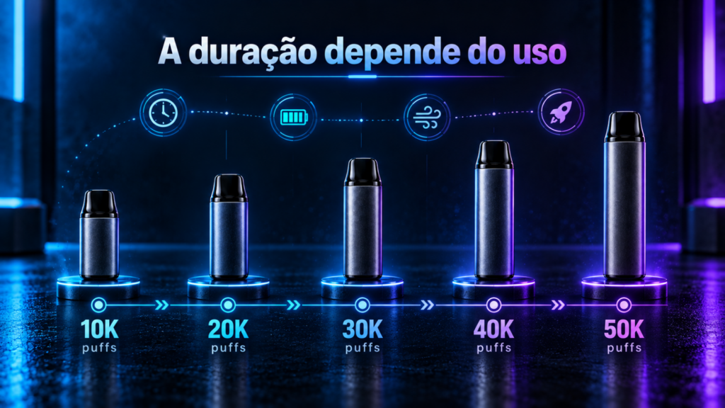 Fatores que alteram quanto tempo dura um pod descartável