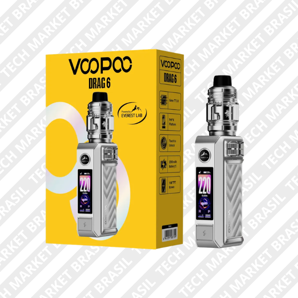 Vape Voopoo 6 kit - Cor Silver