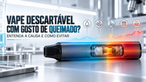 Banner Vape Descartável com gosto de queimado