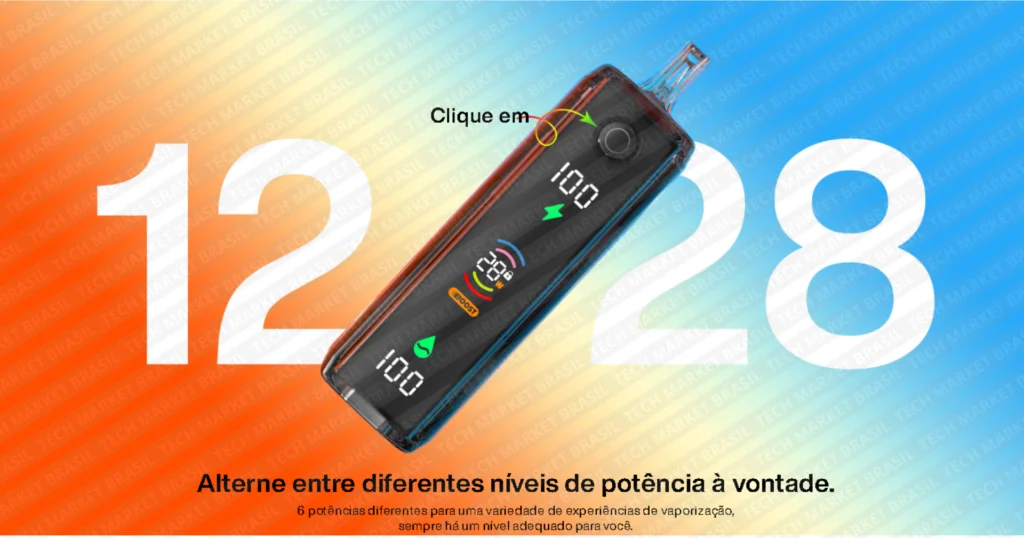 Potencia ajustavel do Pod Descartavel Oxbar Magic Maze 2 – 30000 Puffs – 900mAh na Tech