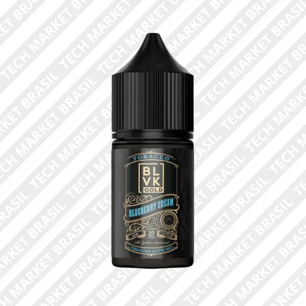 E-liquido Nic Salt BLVK Gold sabor Blueberry Cream na Tech Market Brasil