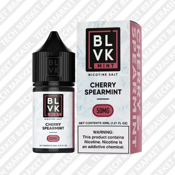 Nic Salt BLVK Mint sabor Cherry Spearmint na Tech Market Brasil