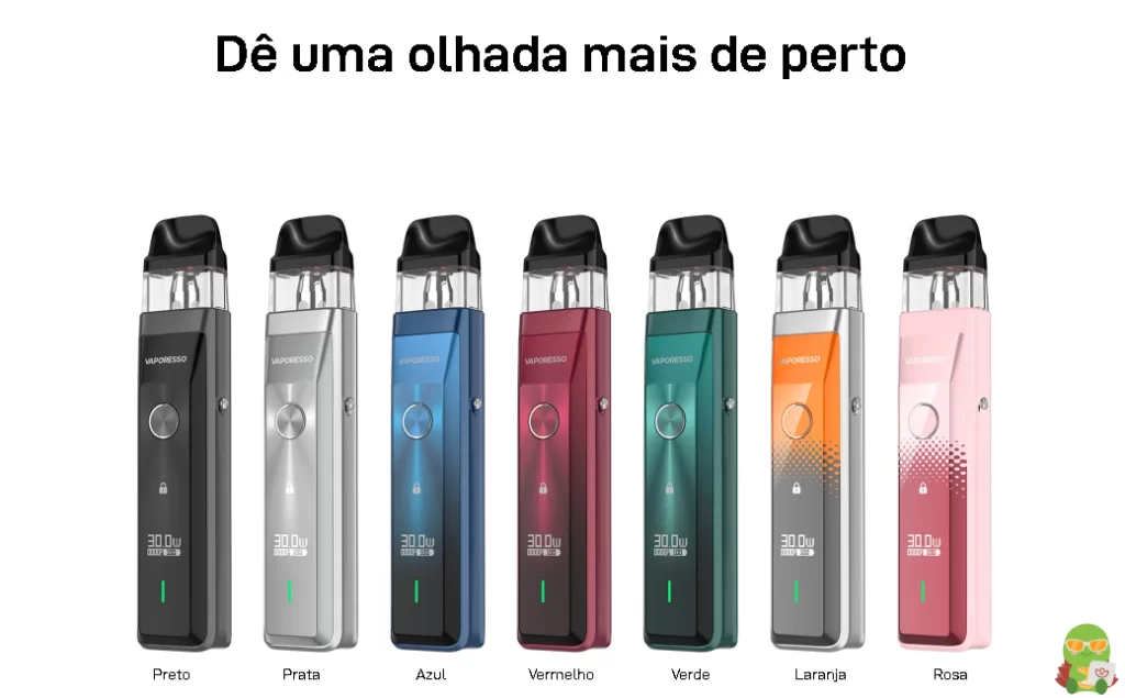 Cores disponiveis do pod recarregavel Vaporesso Xros Pro