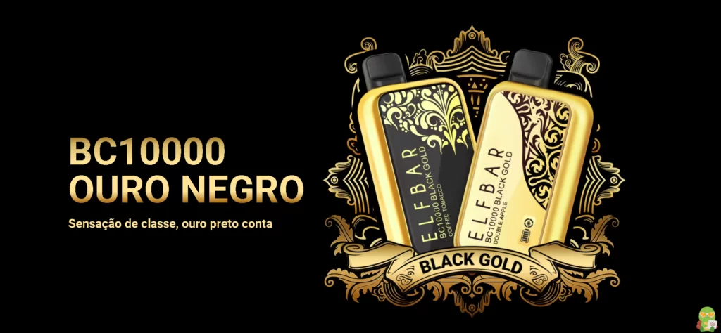 Banner do Pod Descartavél Elf Bar BC10000 Black Gold na Tech