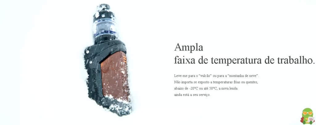 Faixa de temperatura do vaper Geek Vape L200 Aegis Legend 2 na Tech