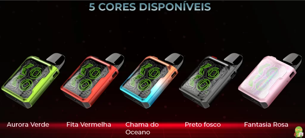 Cores do Pod System Uwell Caliburn Gk2 