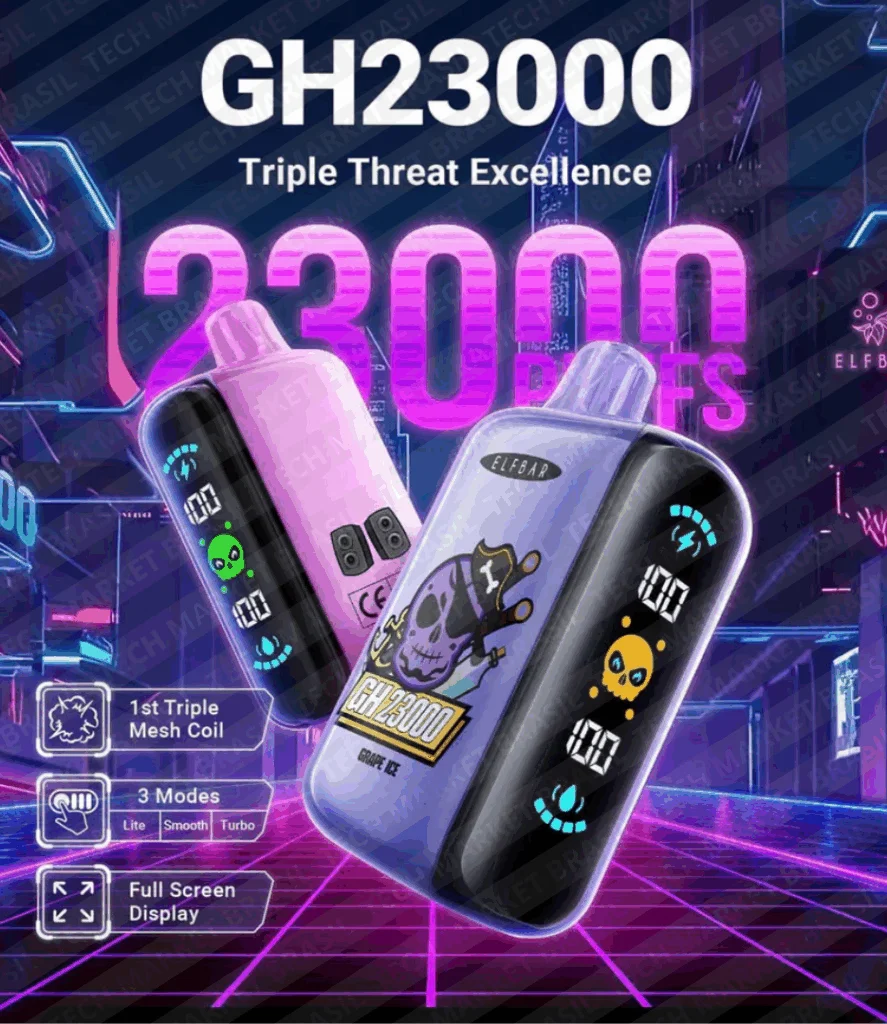 Banner do Pod Descartável Elf Bar GH23000 na Tech Market Brasil