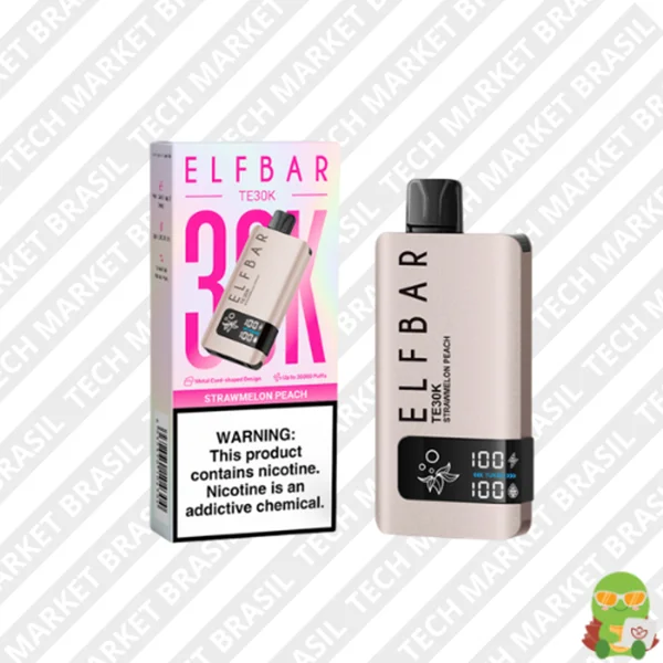 Elf Bar TE30K – 30000 Puffs – Pod Descartavél Strawmelon Peach