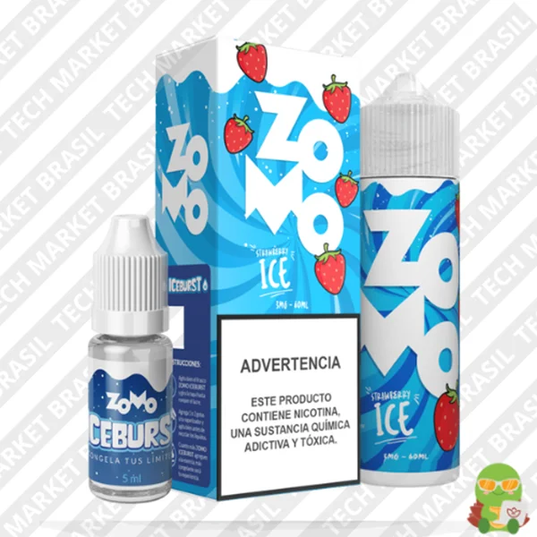 Zomo IceBurst 60ml – FreeBase – (3mg) Strawberry Ice