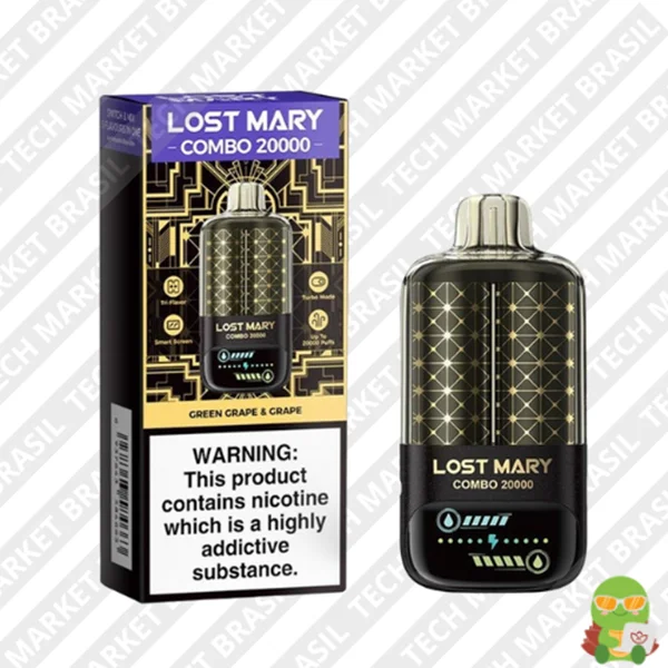 LOST MARY COMBO 20000 – 20000 Puffs – Pod Descartável Green Apple & Grape