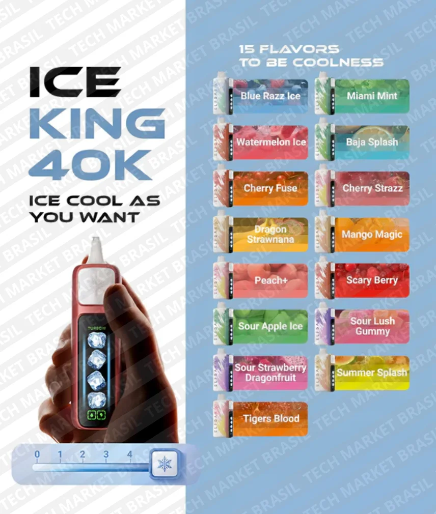 Sabores do ELFBAR Ice King 40k – 40000 Puffs – Pod Descartável